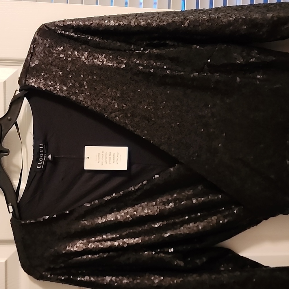 Sequin Wrap Dress from Eloqui 22W